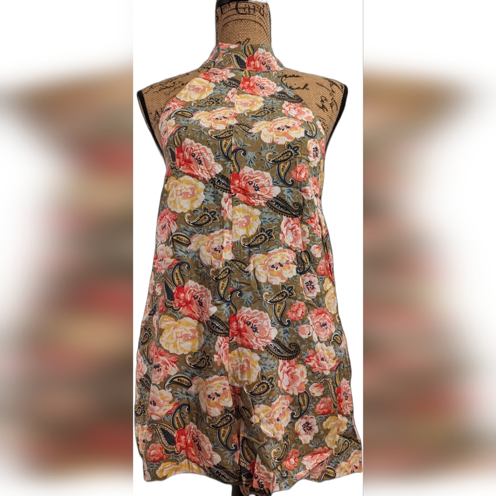 Isabelle Paisley Floral Halter Playsuit/Romper